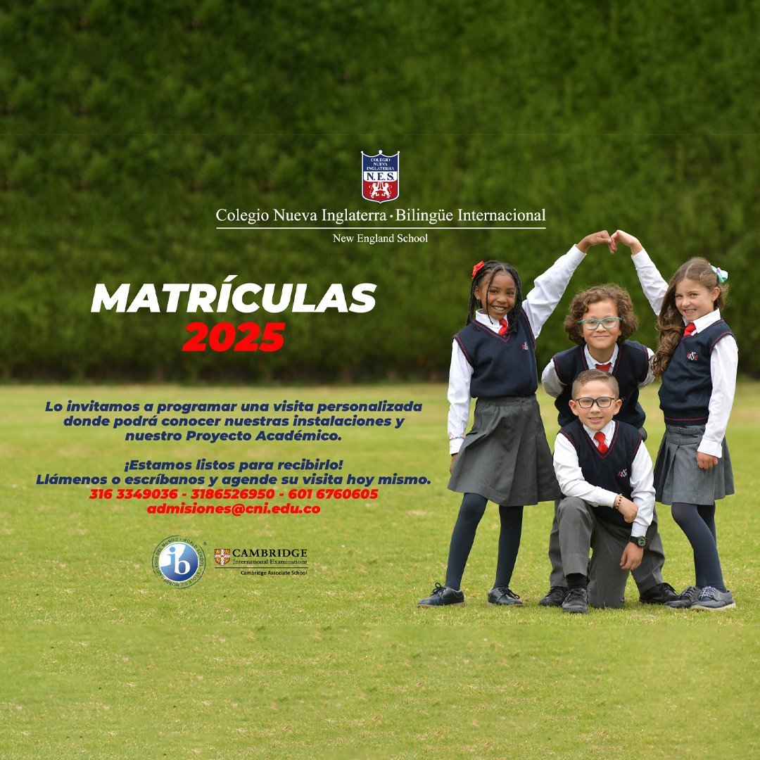 Admisiones 2025-2026 abiertas en el Colegio Nueva Inglaterra